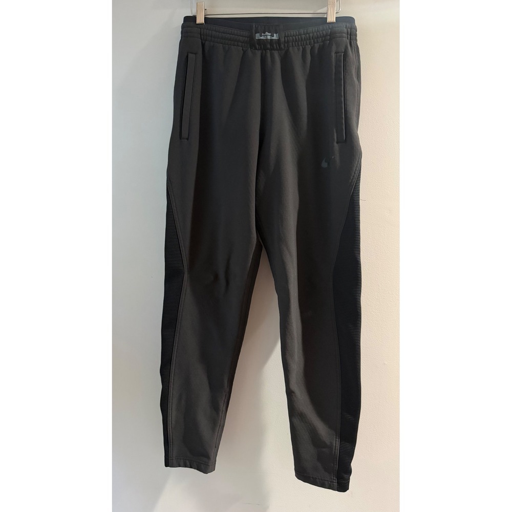 Nike Sweatpants Mens Small Black Good LeBron James Shield Joggers Pockets